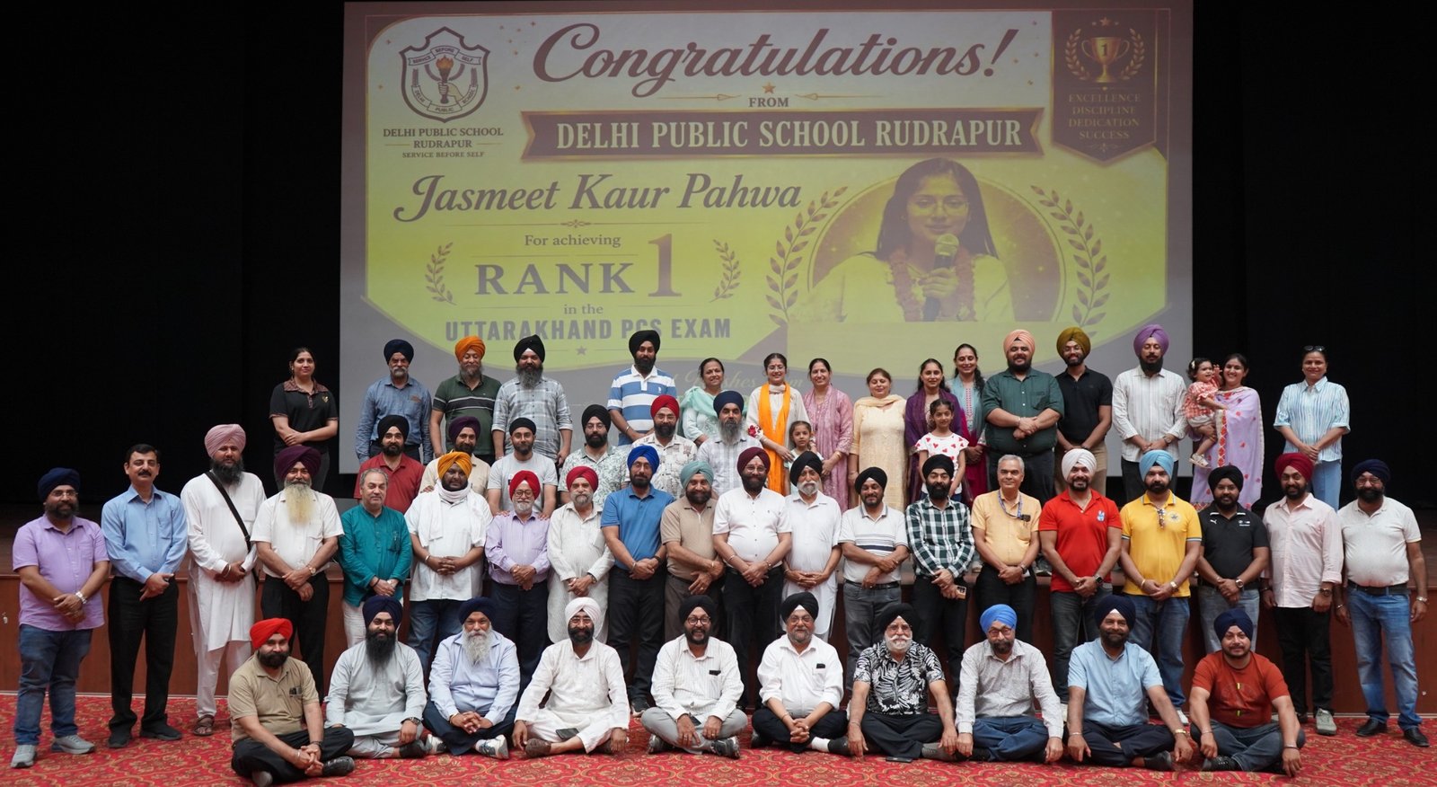 दिल्ली पब्लिक स्कूल रुद्रपुर में उत्तराखंड PCS टॉपर जसमीत कौर पाहवा का भव्य सम्मान